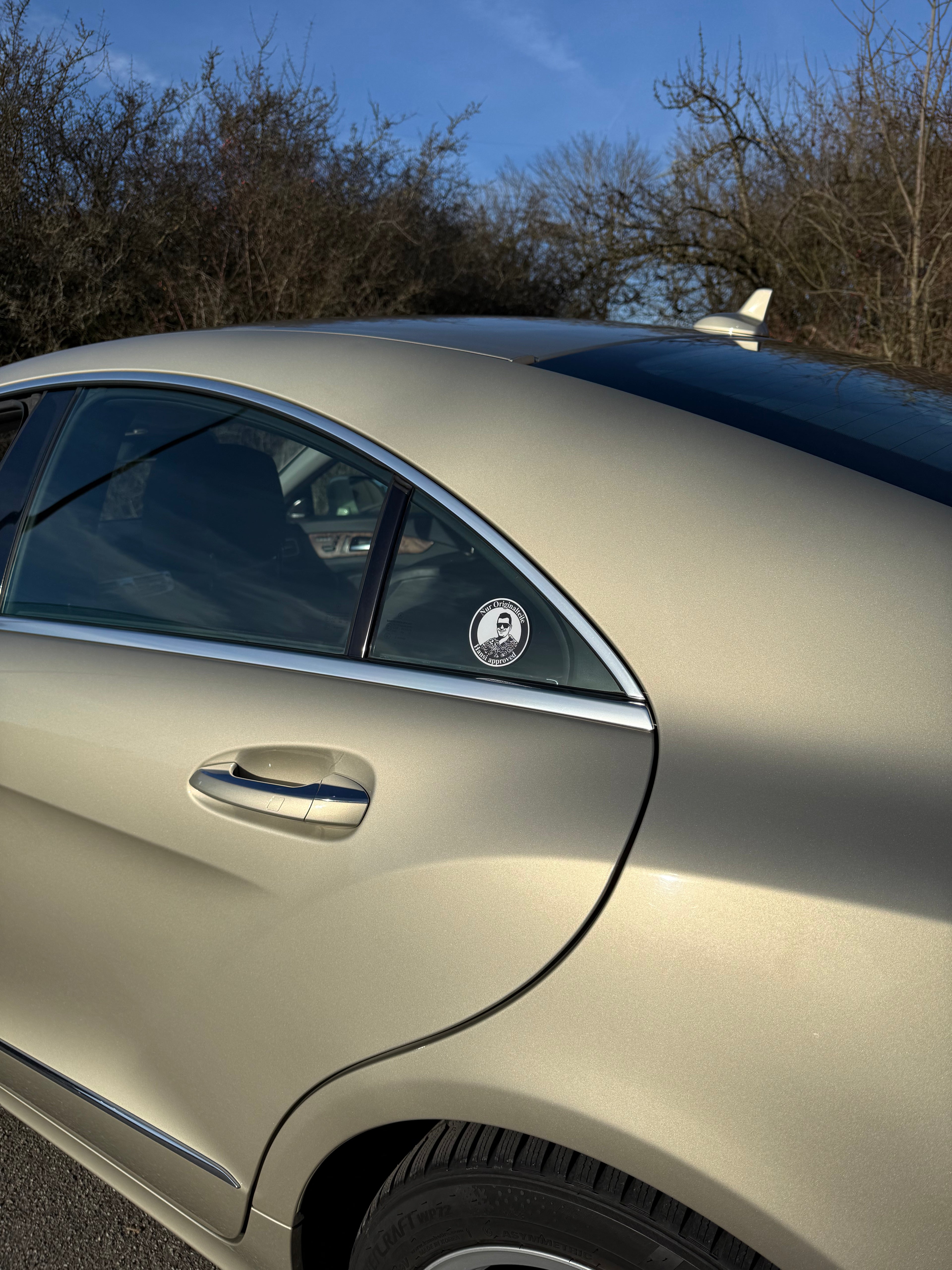 Sticker „Nur Originalteile - Hansi approved“ | Ø 6,5 cm | Hansis Garage | UV- & wetterfest