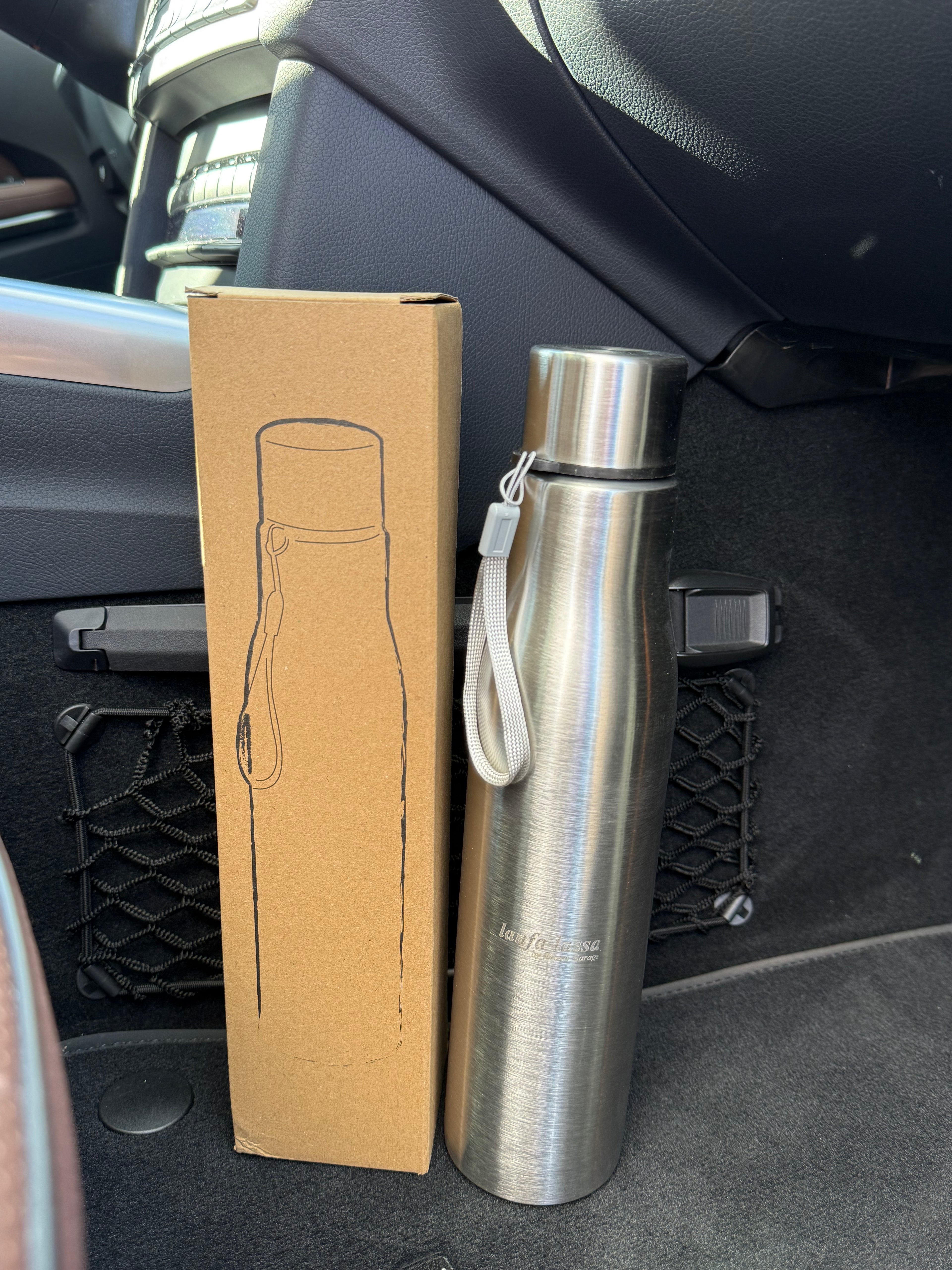 Trinkflasche | „Laufa lassa by Hansis Garage“ | Edelstahl | Lasergravur | 900 ml