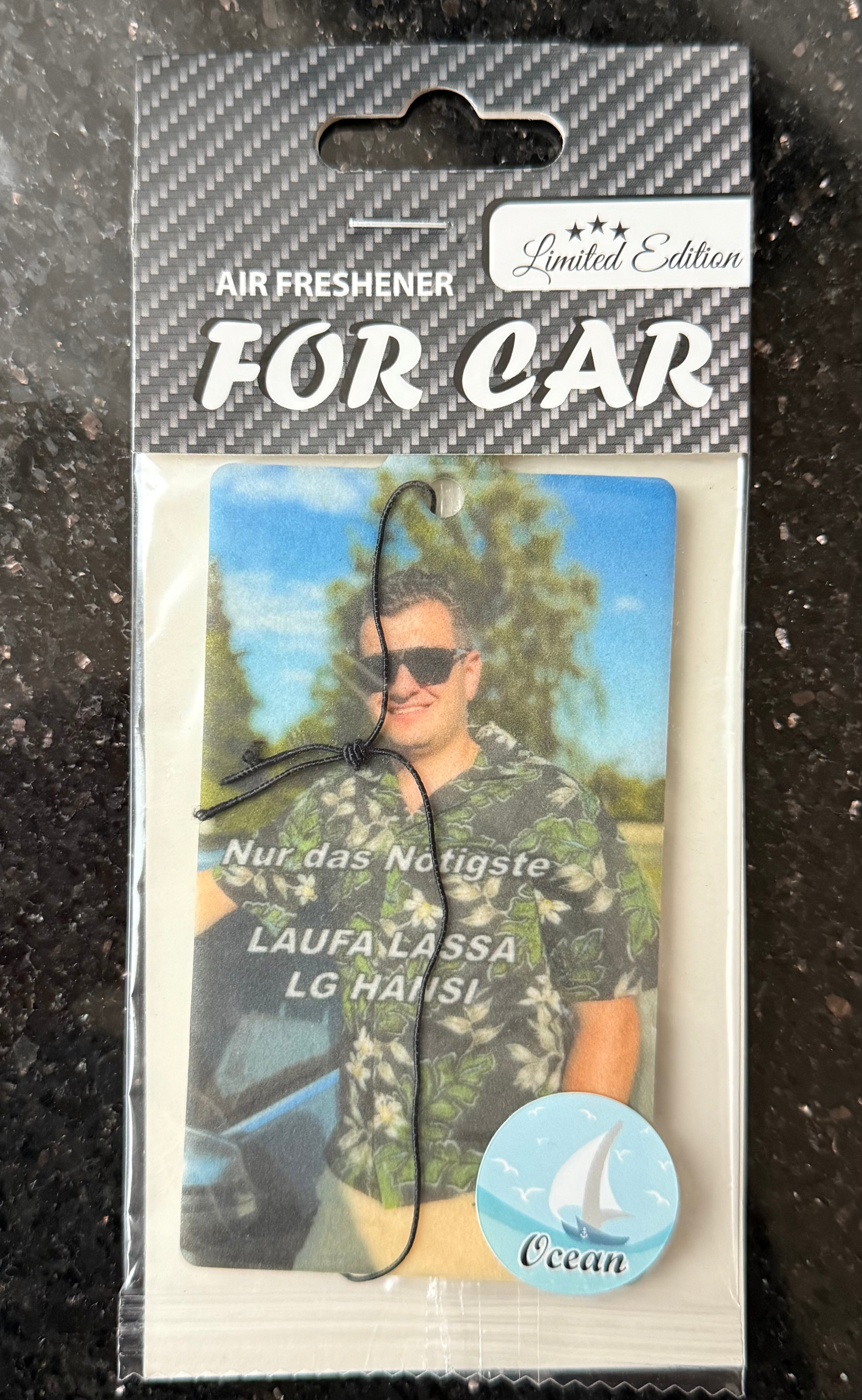 Duftbaum „Ocean“ – Hansis Garage | „Nur das Nötigste – Laufa lassa“